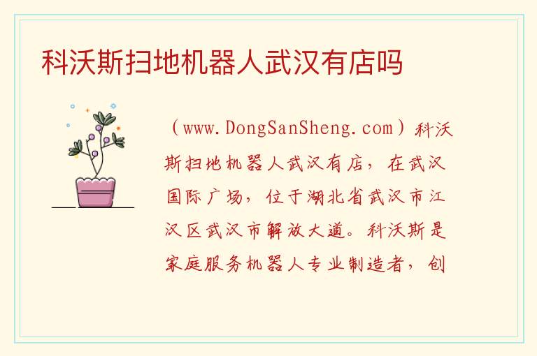 科沃斯扫地机器人武汉有店吗 