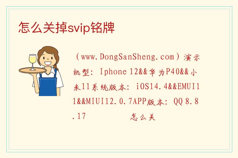 怎么关掉svip铭牌 