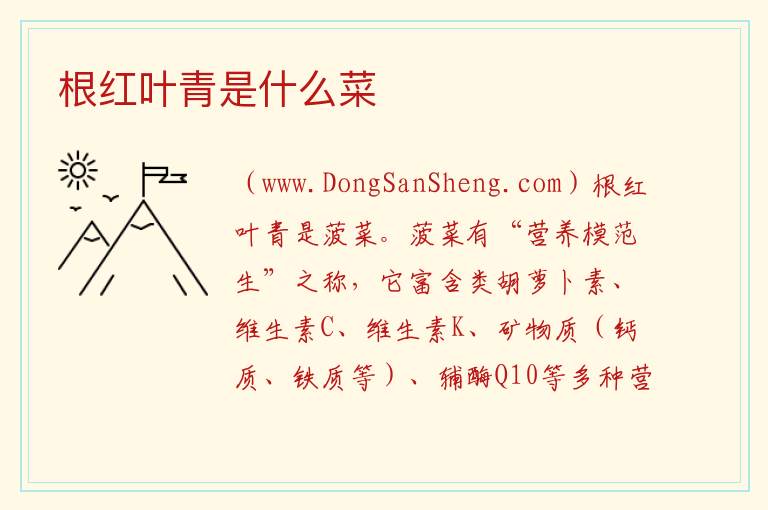 根红叶青是什么菜 