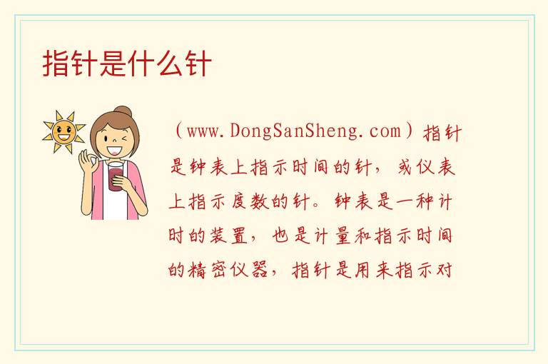 指针是什么针 