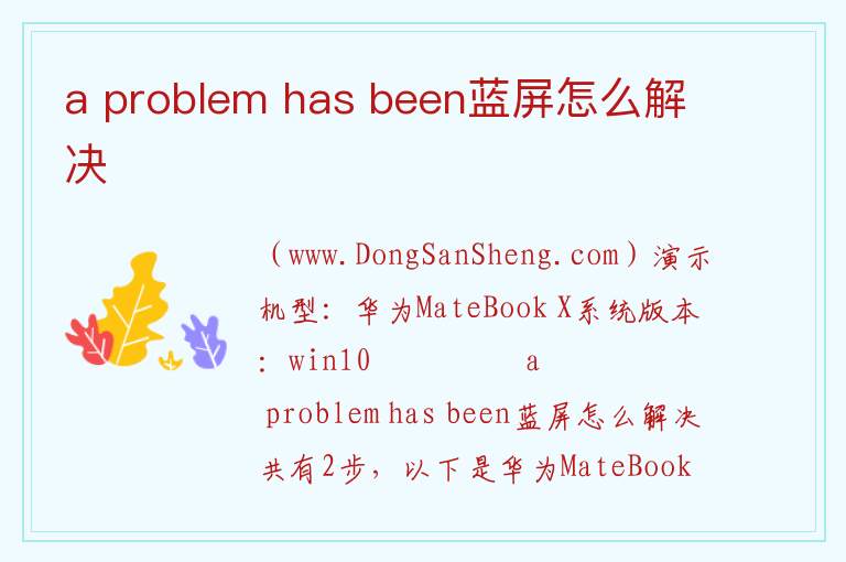 a problem has been蓝屏怎么解决 