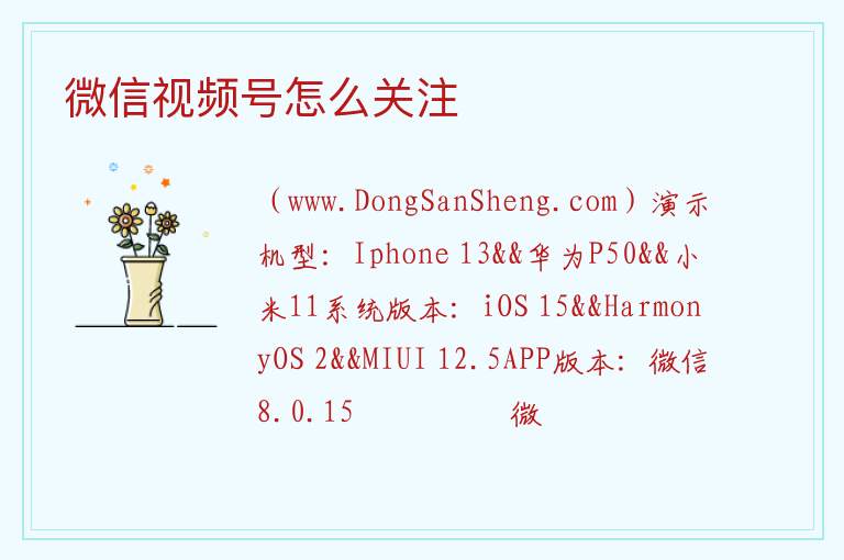 关注别微信视频号，关注别微信视频号