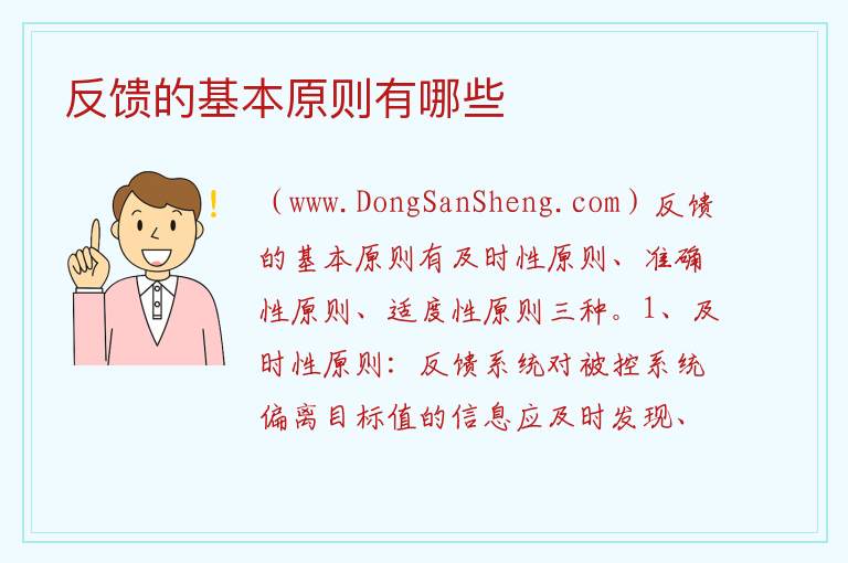 反馈的基本原则有哪些 