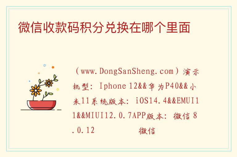 微信收款码积分兑换在哪个里面 