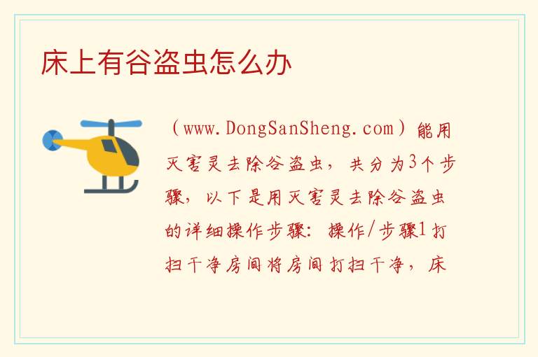 床上有谷盗虫怎么办 