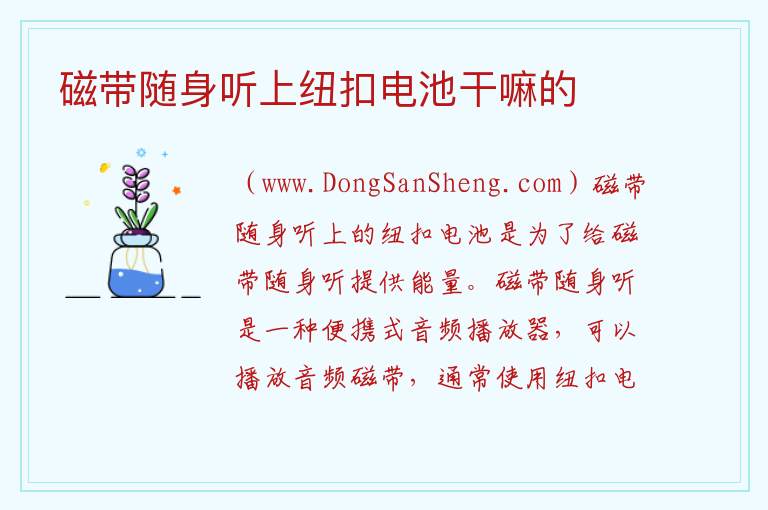 磁带随身听上纽扣电池干嘛的 