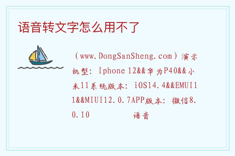 语音转文字怎么用不了 