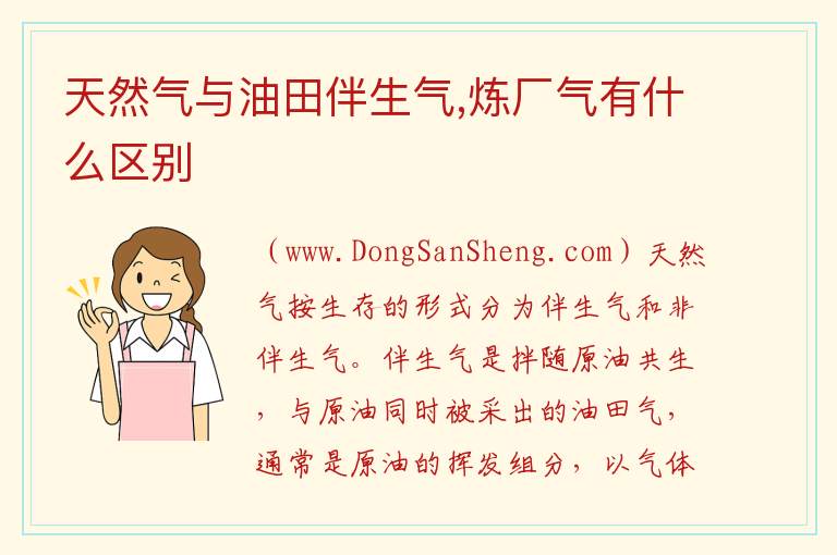 天然气与油田伴生气,炼厂气有什么区别 