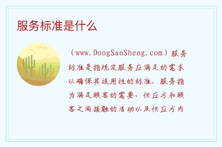 服务标准是什么 