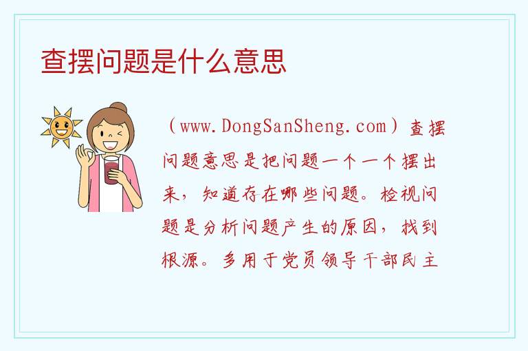 查摆问题是什么意思 