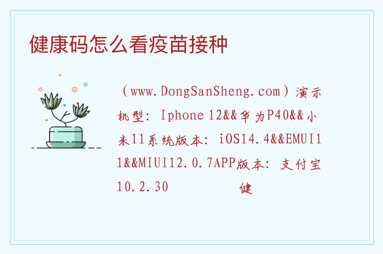 健康码怎么看疫苗接种 