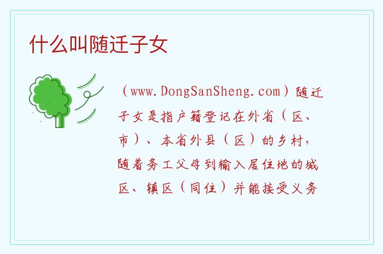 什么叫随迁子女 