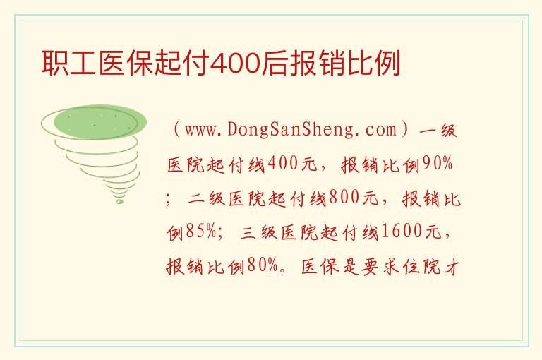 职工医保起付400后报销比例 