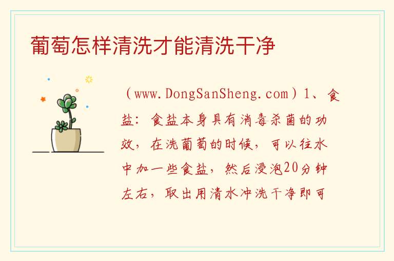 葡萄怎么清洗最简单，葡萄怎么清洗最简单