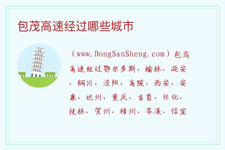 包茂高速经过哪些城市 