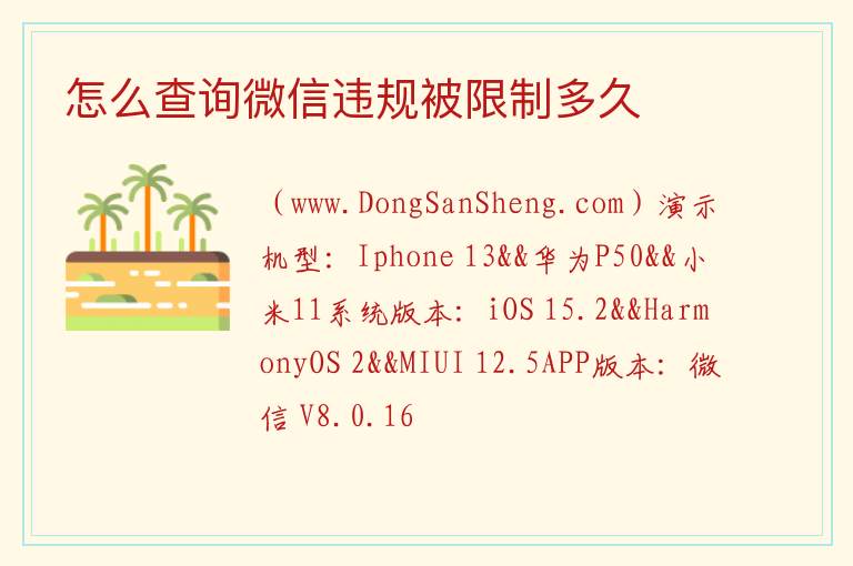 怎么查询微信违规被限制多久 