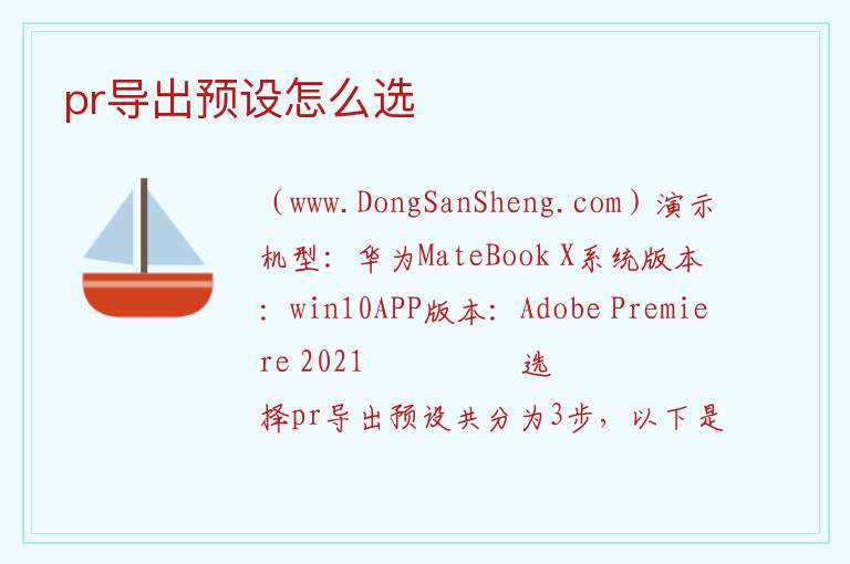 pr导出预设怎么选 