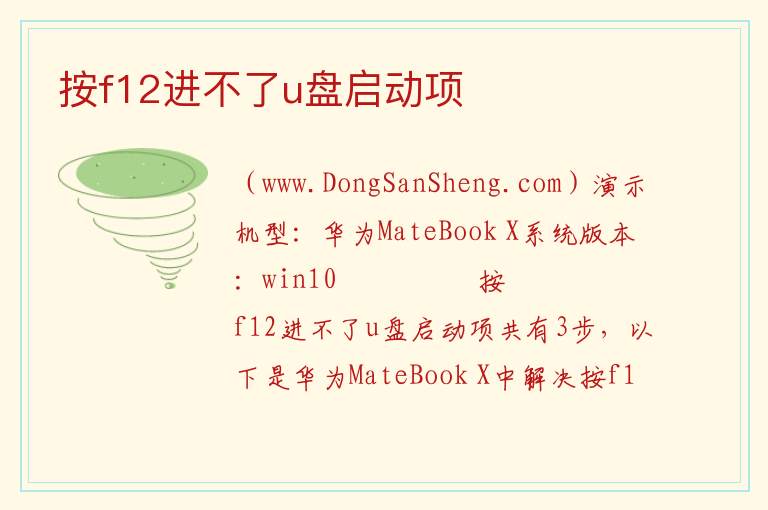 按f12进不了u盘启动项 