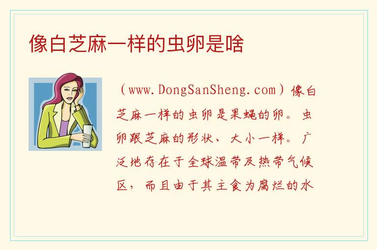 像白芝麻一样的虫卵是啥 
