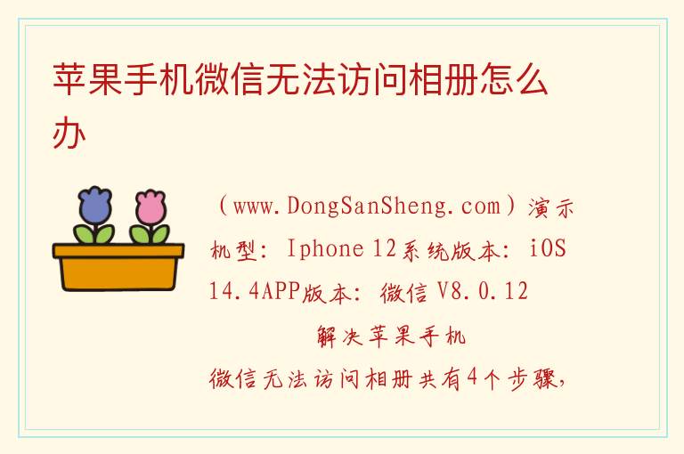 苹果手机微信无法访问相册怎么办 