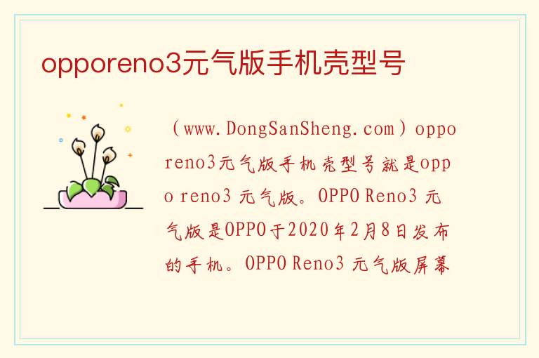 opporeno3元气版手机壳型号 