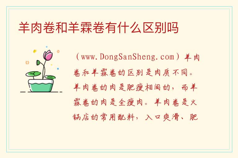 羊肉卷和羊霖卷有什么区别吗 