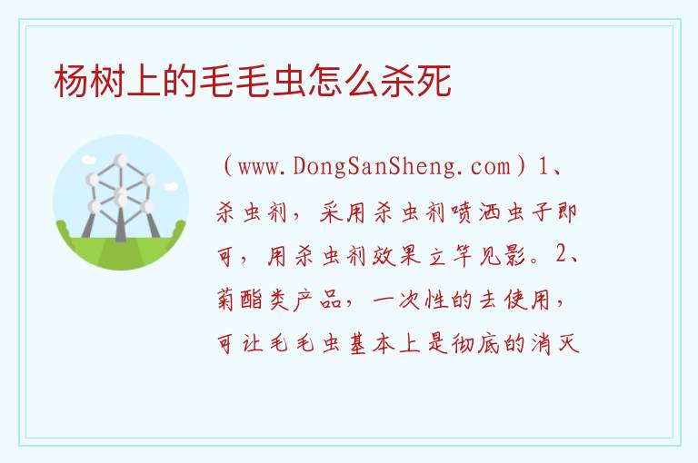 杨树上的毛毛虫怎么杀死 