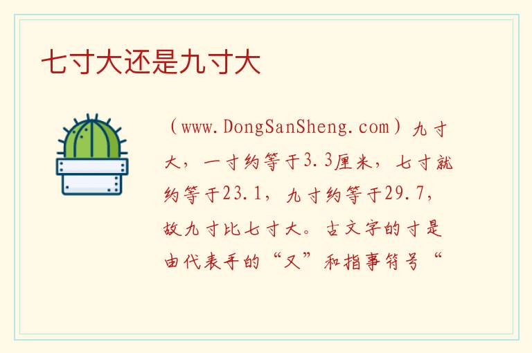 七寸大还是九寸大 