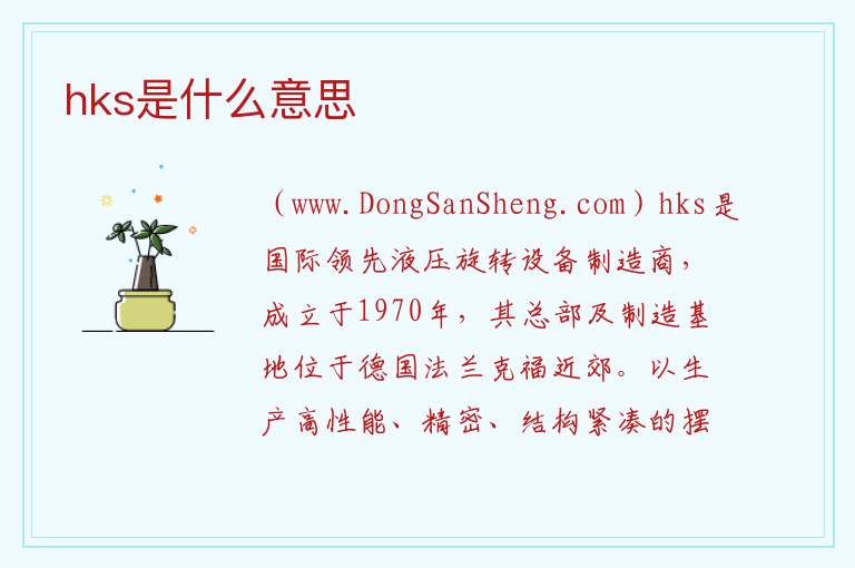 hks英语什么意思，hks英语什么意思