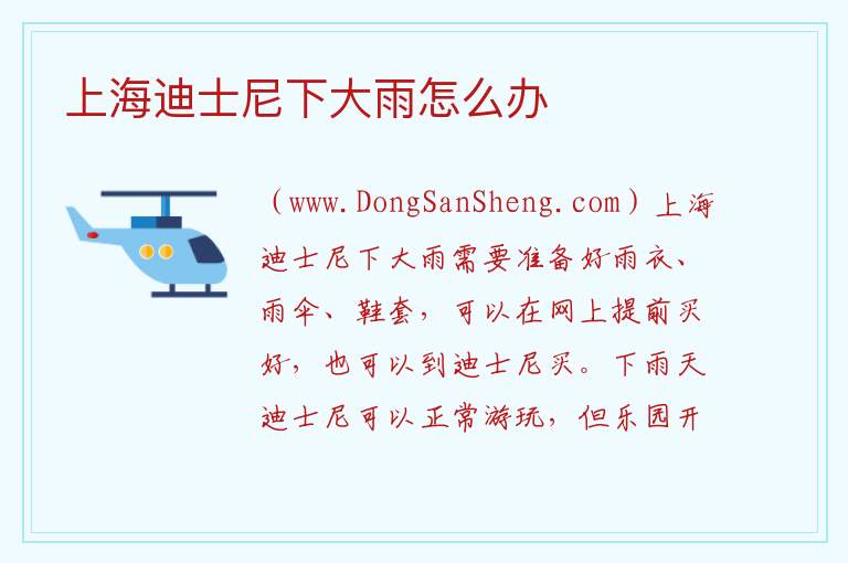 上海迪士尼下大雨怎么办 