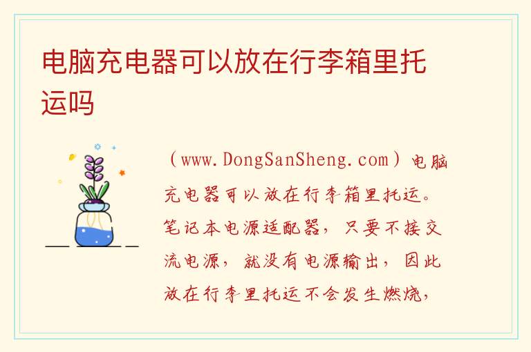 电脑充电器可以放在行李箱里托运吗 