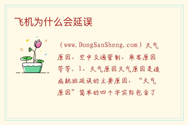 飞机为什么会延误 
