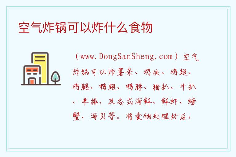 空气炸锅可以炸什么食物 