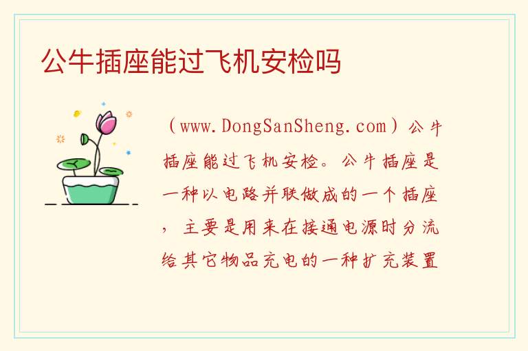 公牛插座能过飞机安检吗 