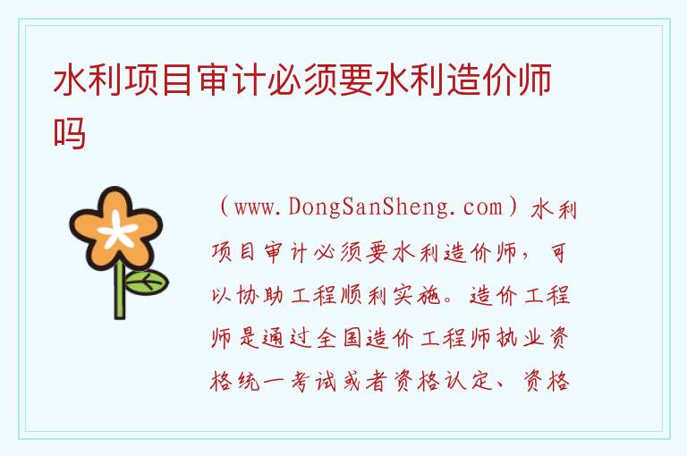 水利项目审计必须要水利造价师吗 