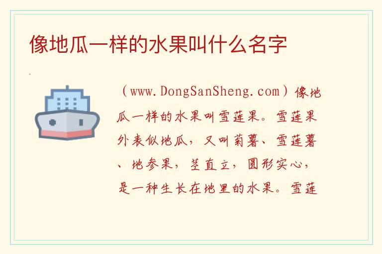 像地瓜的蔬菜叫什么，像地瓜的蔬菜叫什么