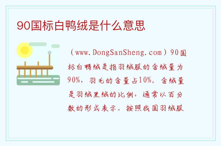 90国标白鸭绒是什么意思 