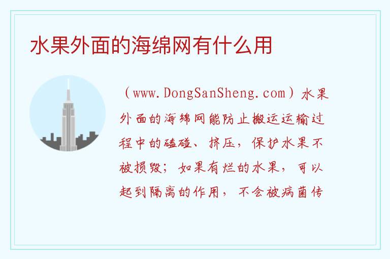 水果外面的海绵网有什么用 