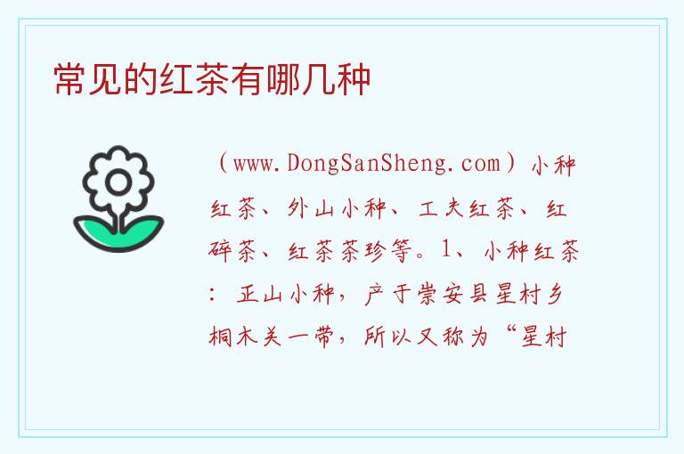 常见的红茶有哪几种 