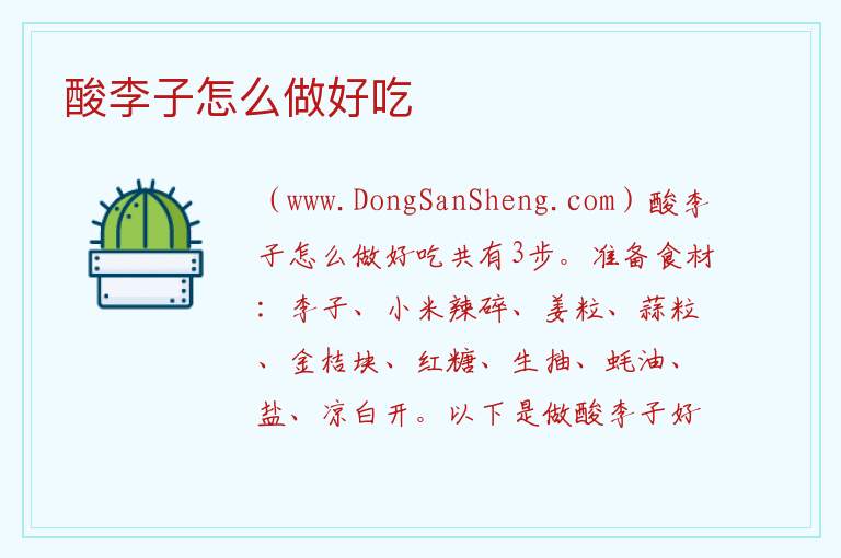 酸李子怎么做好吃 