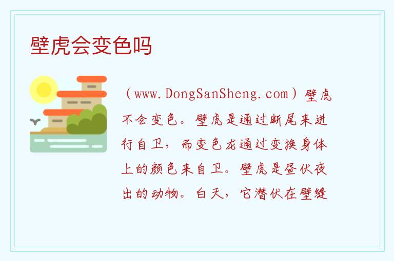 壁虎会变色吗 