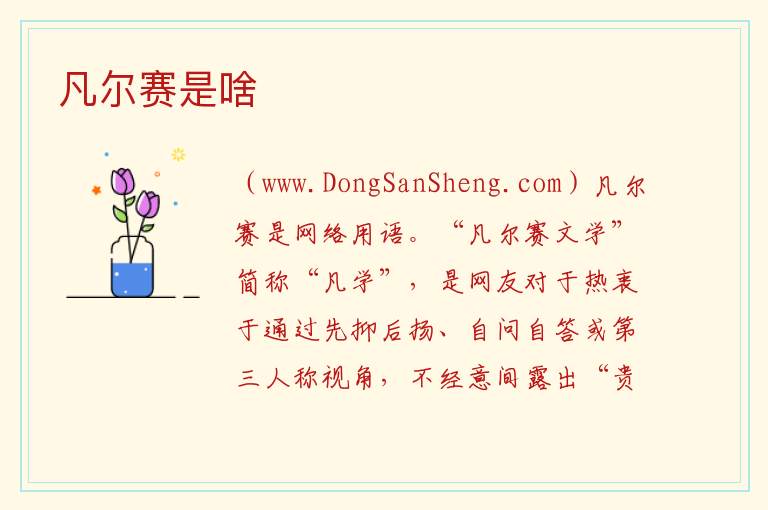 凡尔赛是啥 