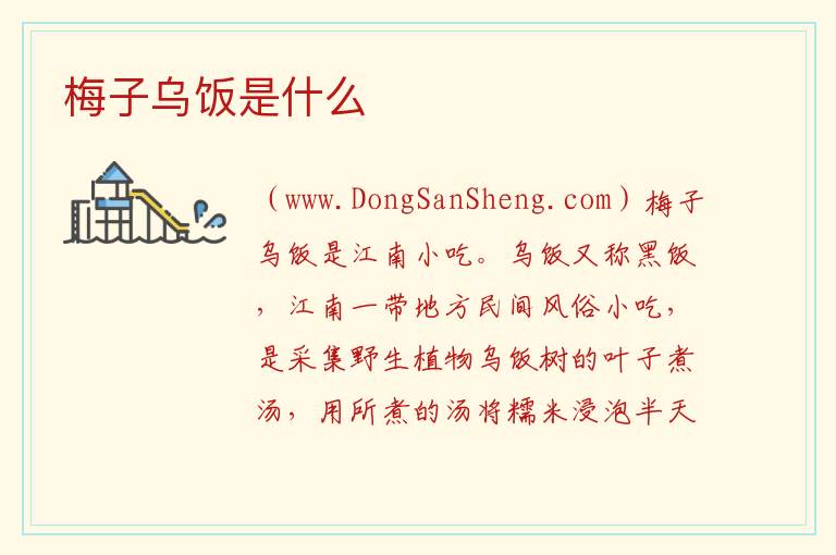 梅子乌饭是什么 