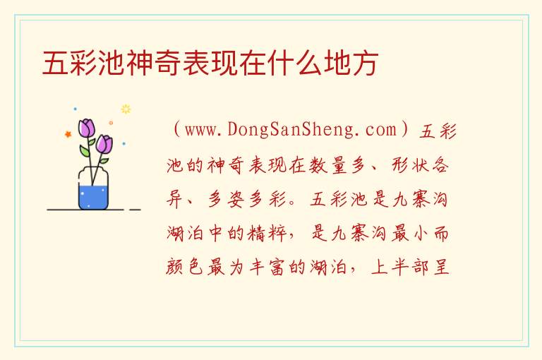 五彩池神奇表现在什么地方 
