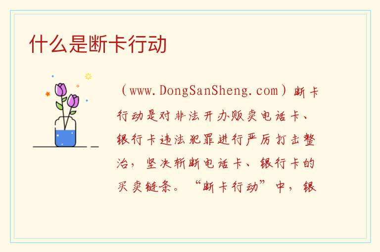 什么是断卡行动 