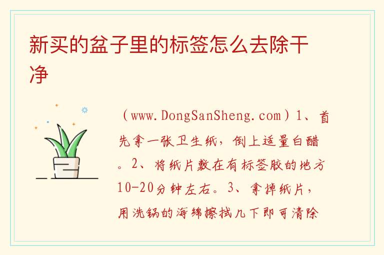 新买的盆子里的标签怎么去除干净 