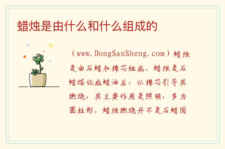 蜡烛是由什么和什么组成的 