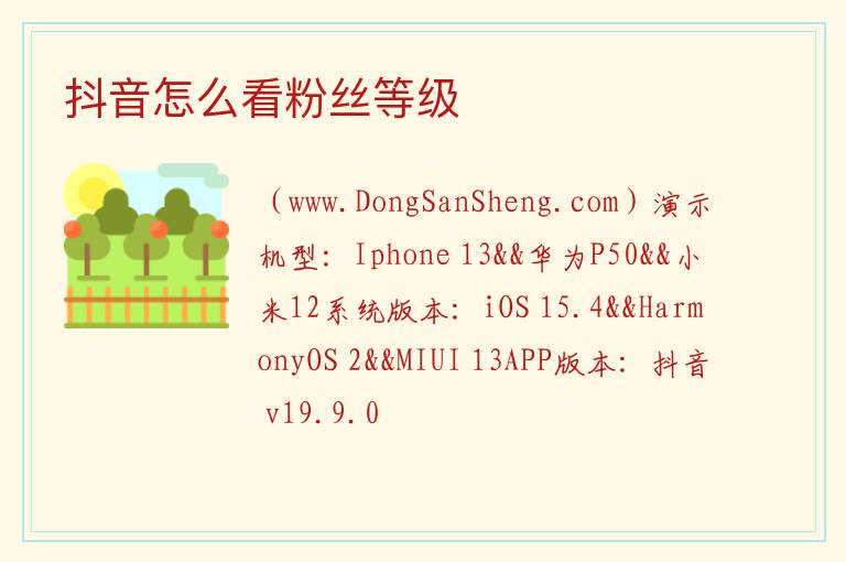 抖音怎么看粉丝等级 
