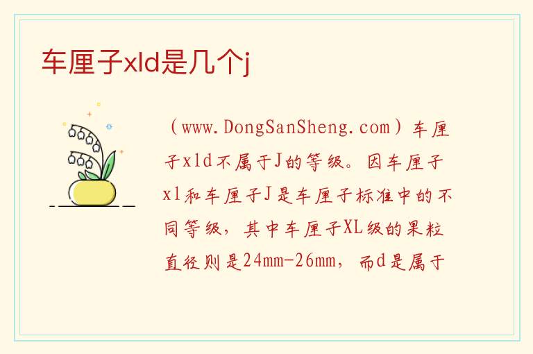 车厘子xld是几个j 