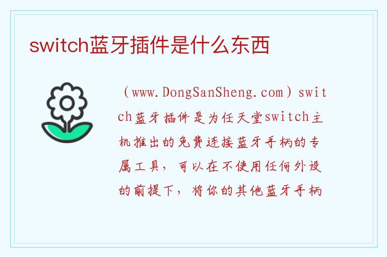 switch蓝牙插件是什么东西 